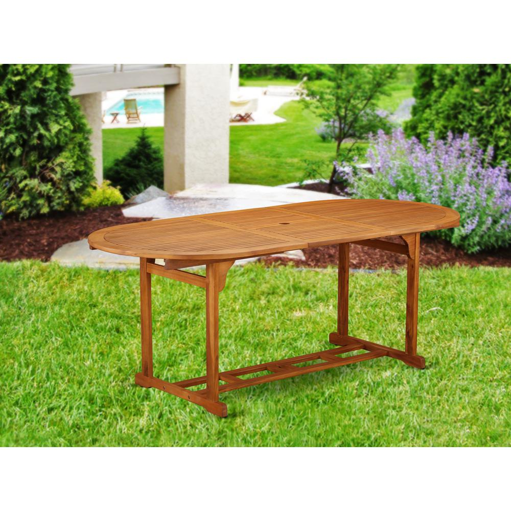 Wooden Patio Table Natural Oil, BBSTXNA