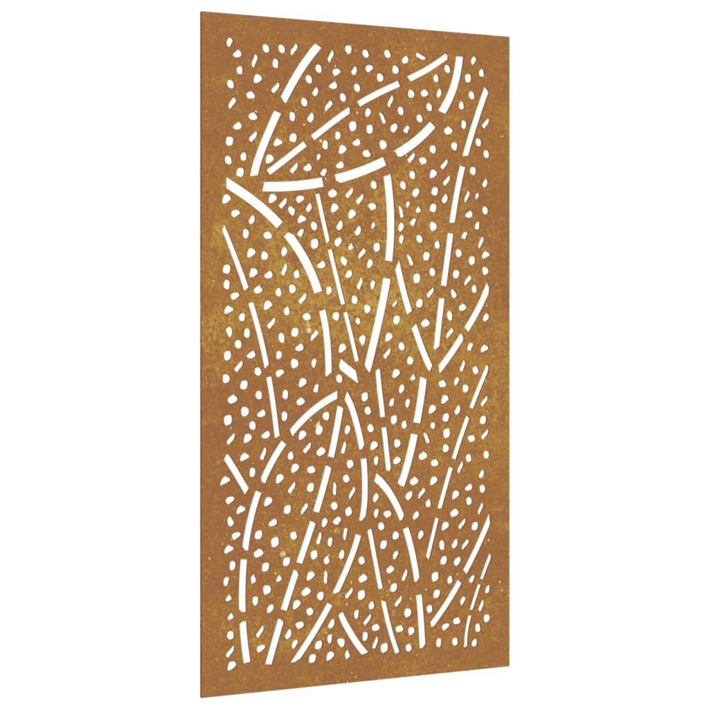 vidaXL Patio Wall Decoration 41.3"x21.7" Corten Steel Leaf Design