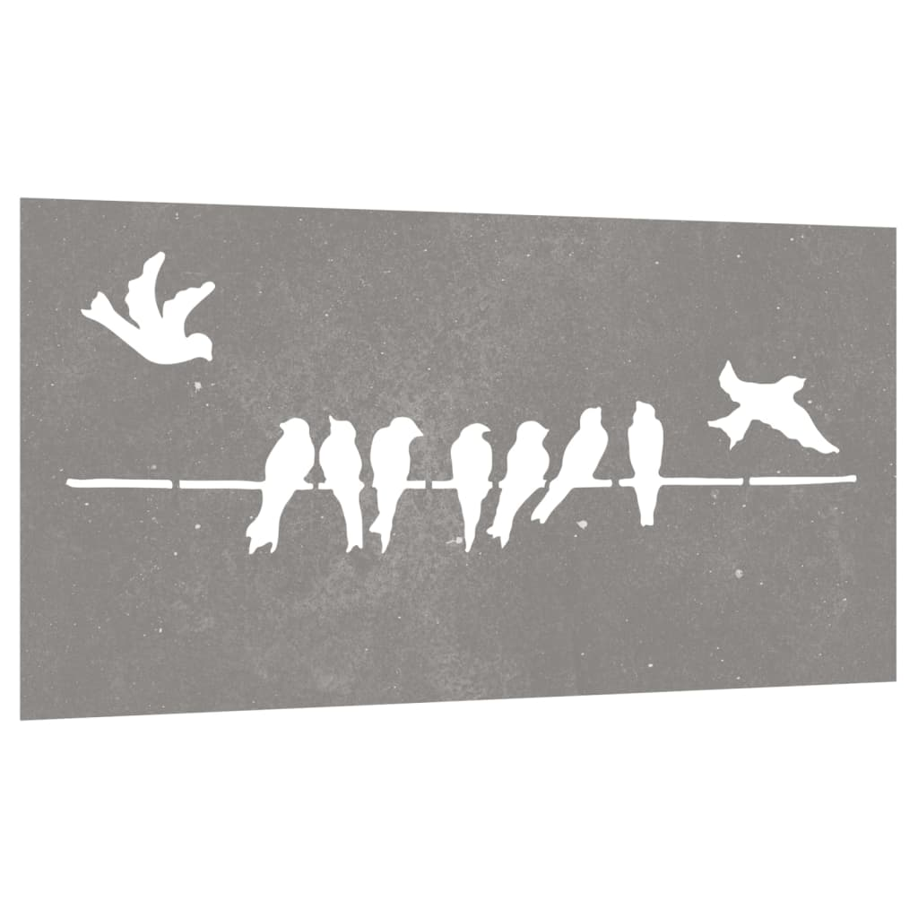 vidaXL Patio Wall Decoration 41.3"x21.7" Corten Steel Bird Design