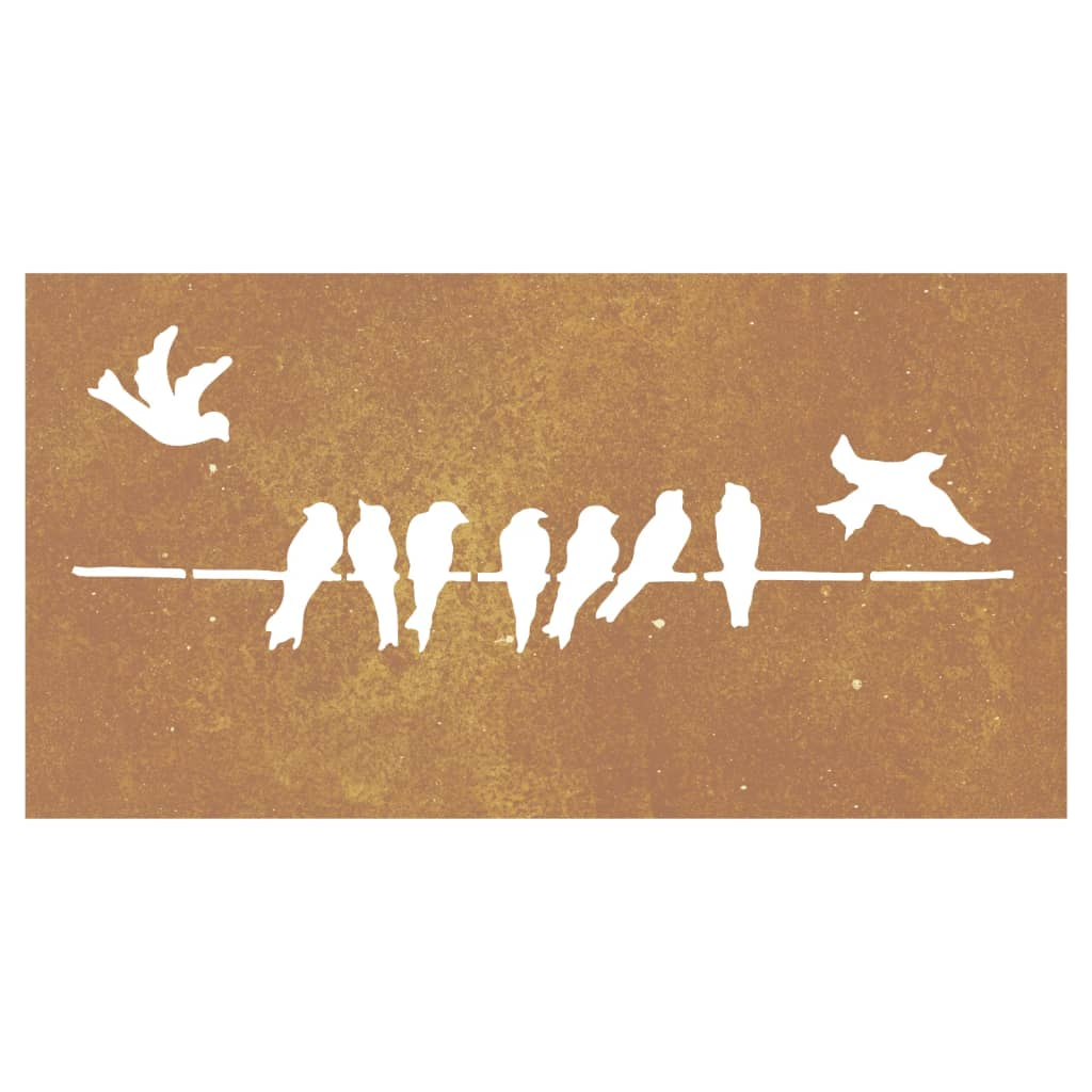 vidaXL Patio Wall Decoration 41.3"x21.7" Corten Steel Bird Design