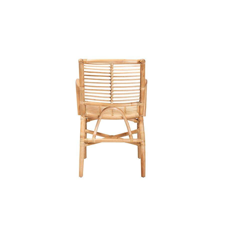 bali & pari Seminyak Modern Bohemian Natural Rattan Lounge Chair