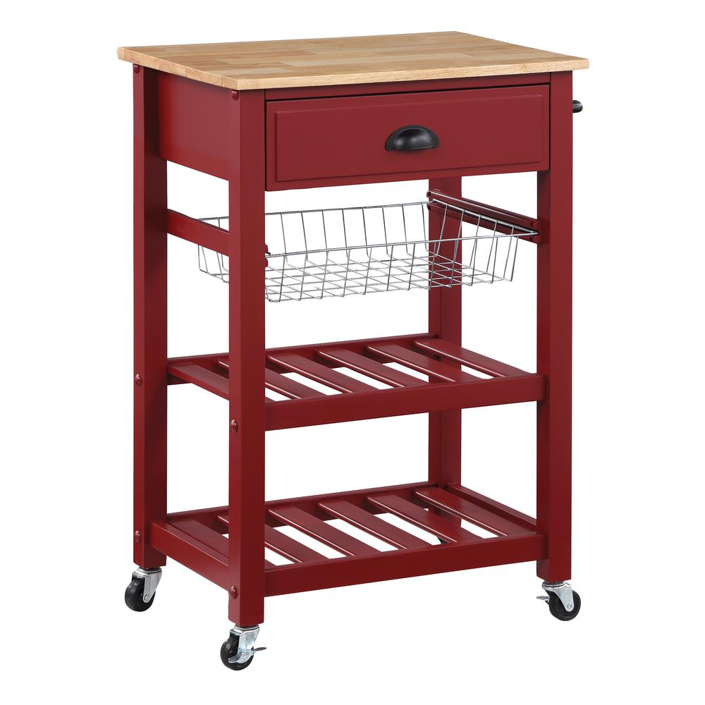 Hampton Kitchen Cart Red