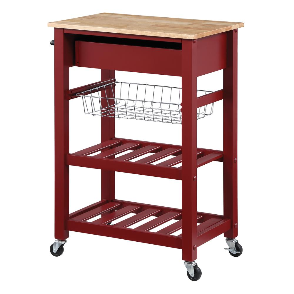 Hampton Kitchen Cart Red