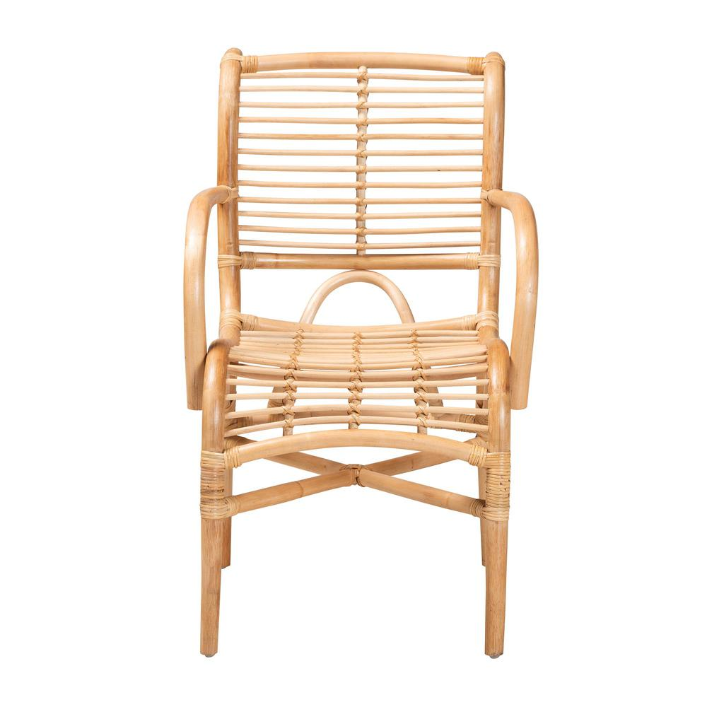 bali & pari Seminyak Modern Bohemian Natural Rattan Lounge Chair