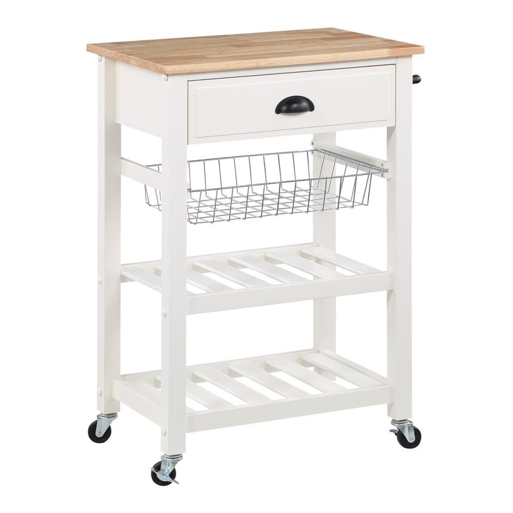 Hampton Kitchen Cart White