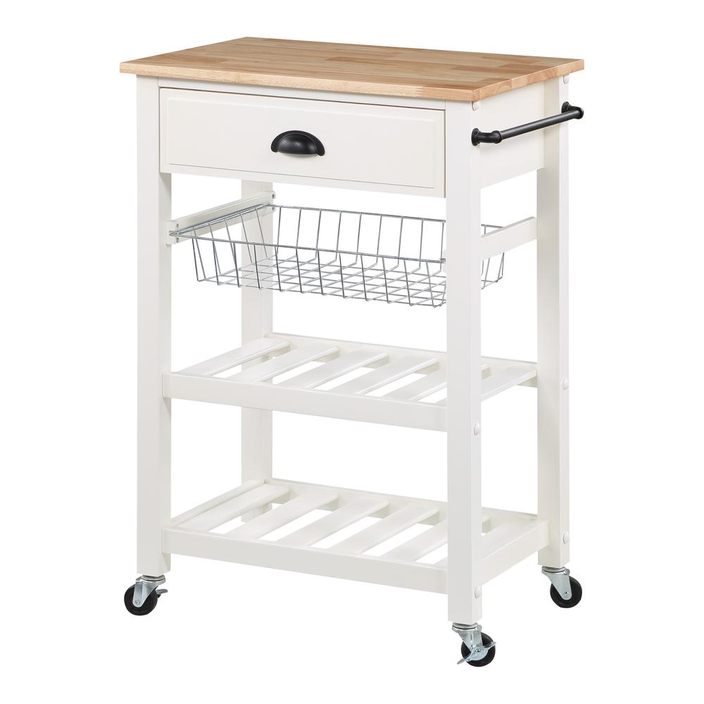 Hampton Kitchen Cart White