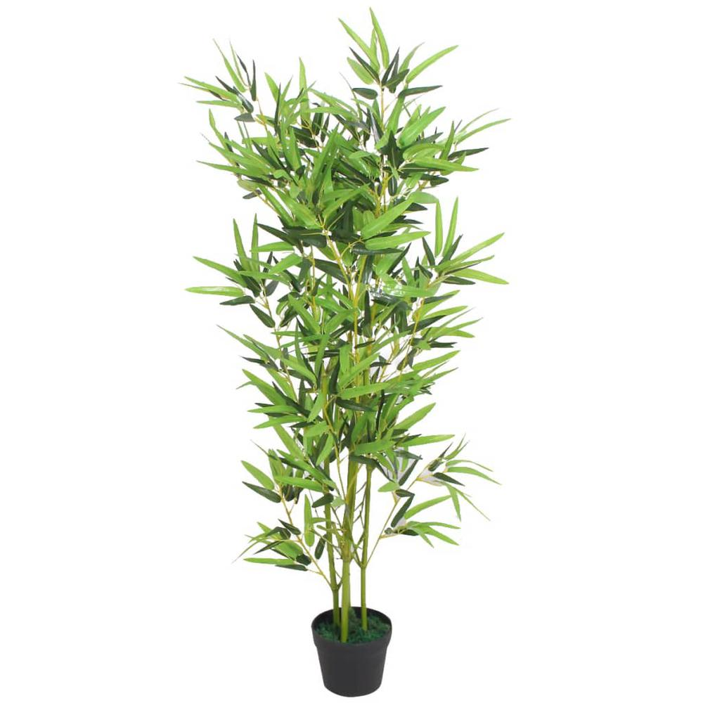 vidaXL Artificial Bamboo Plant with Pot 47.2" Green, 244456