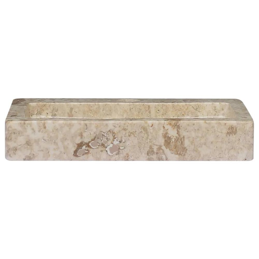 vidaXL Sink Cream 15"x9.4"x2.6" Marble