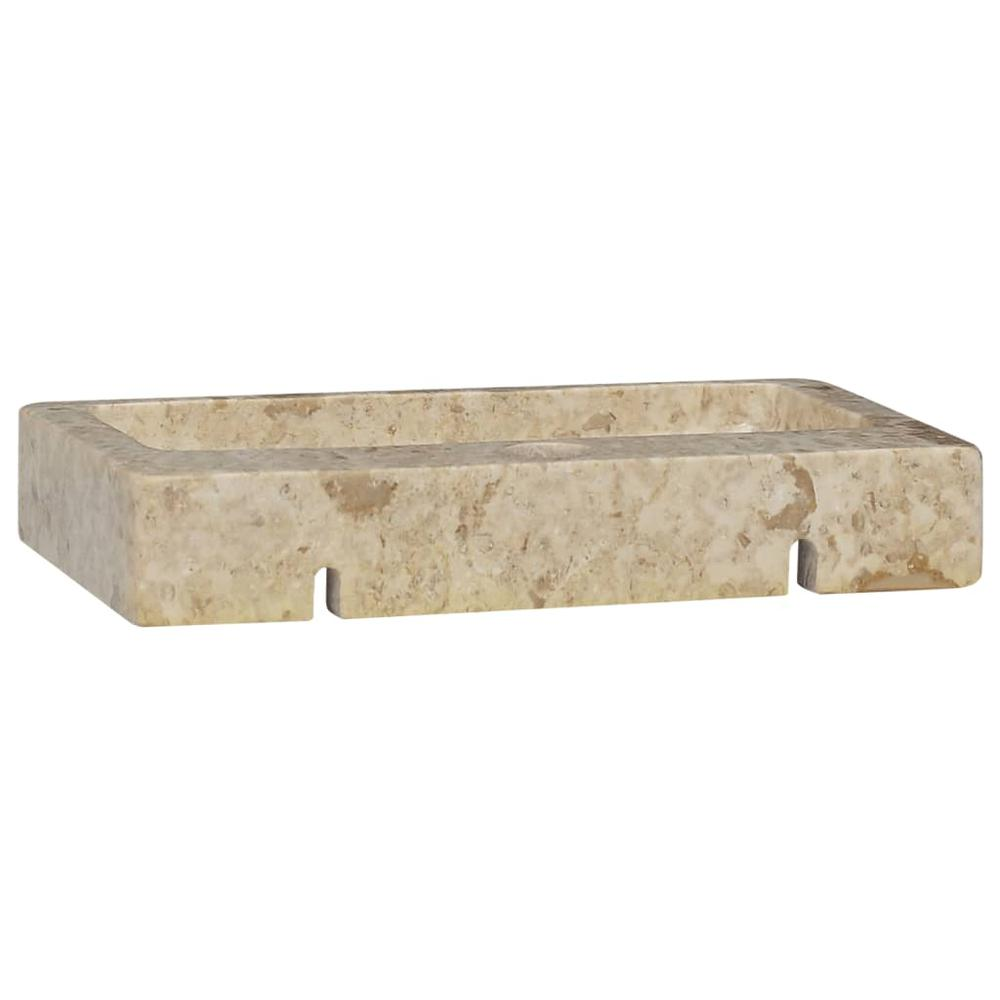 vidaXL Sink Cream 15"x9.4"x2.6" Marble