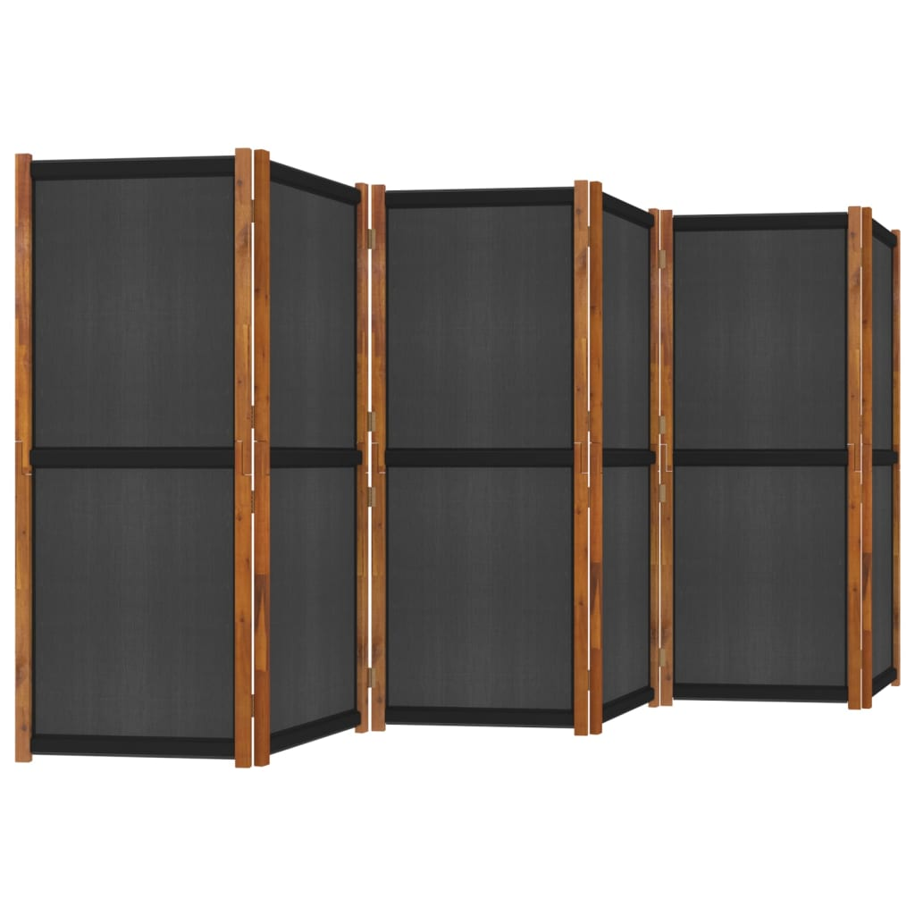 vidaXL 6-Panel Room Divider Black 165.4"x70.9"