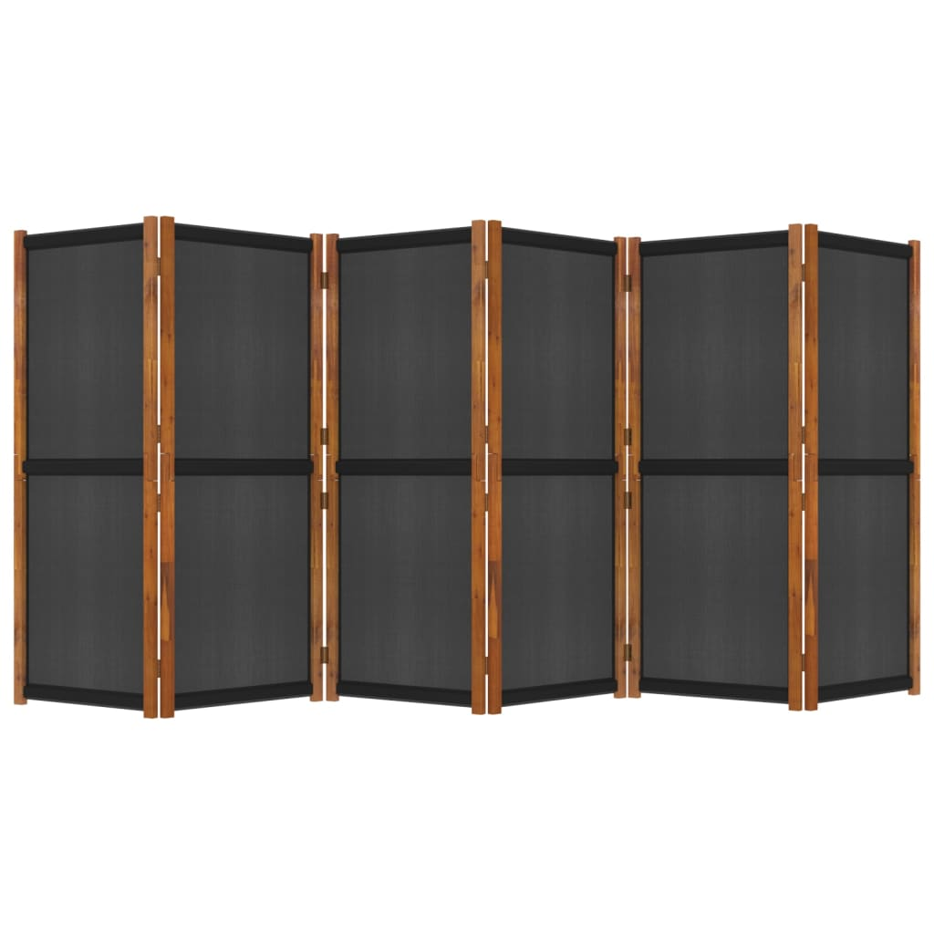 vidaXL 6-Panel Room Divider Black 165.4"x70.9"