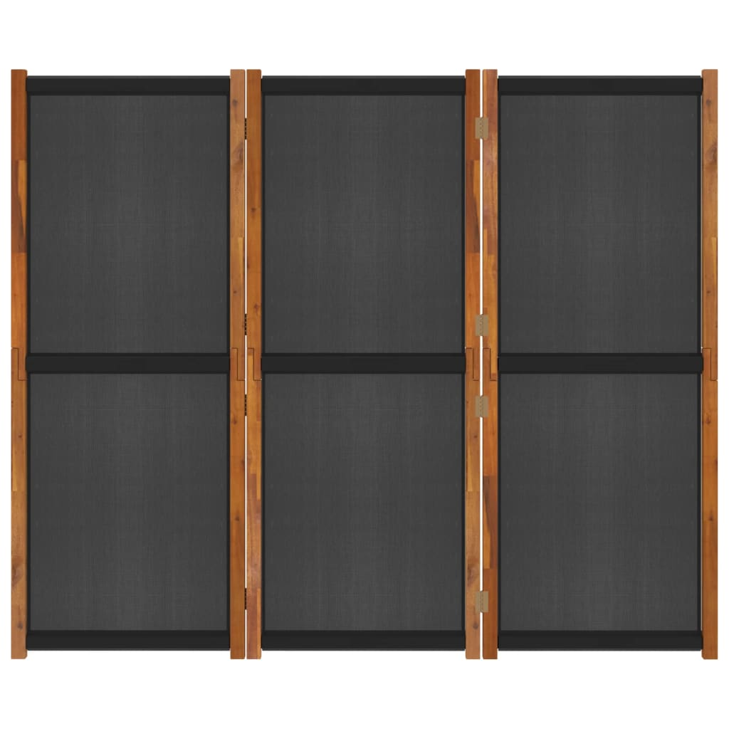 vidaXL 3-Panel Room Divider Black 82.7"x70.9"