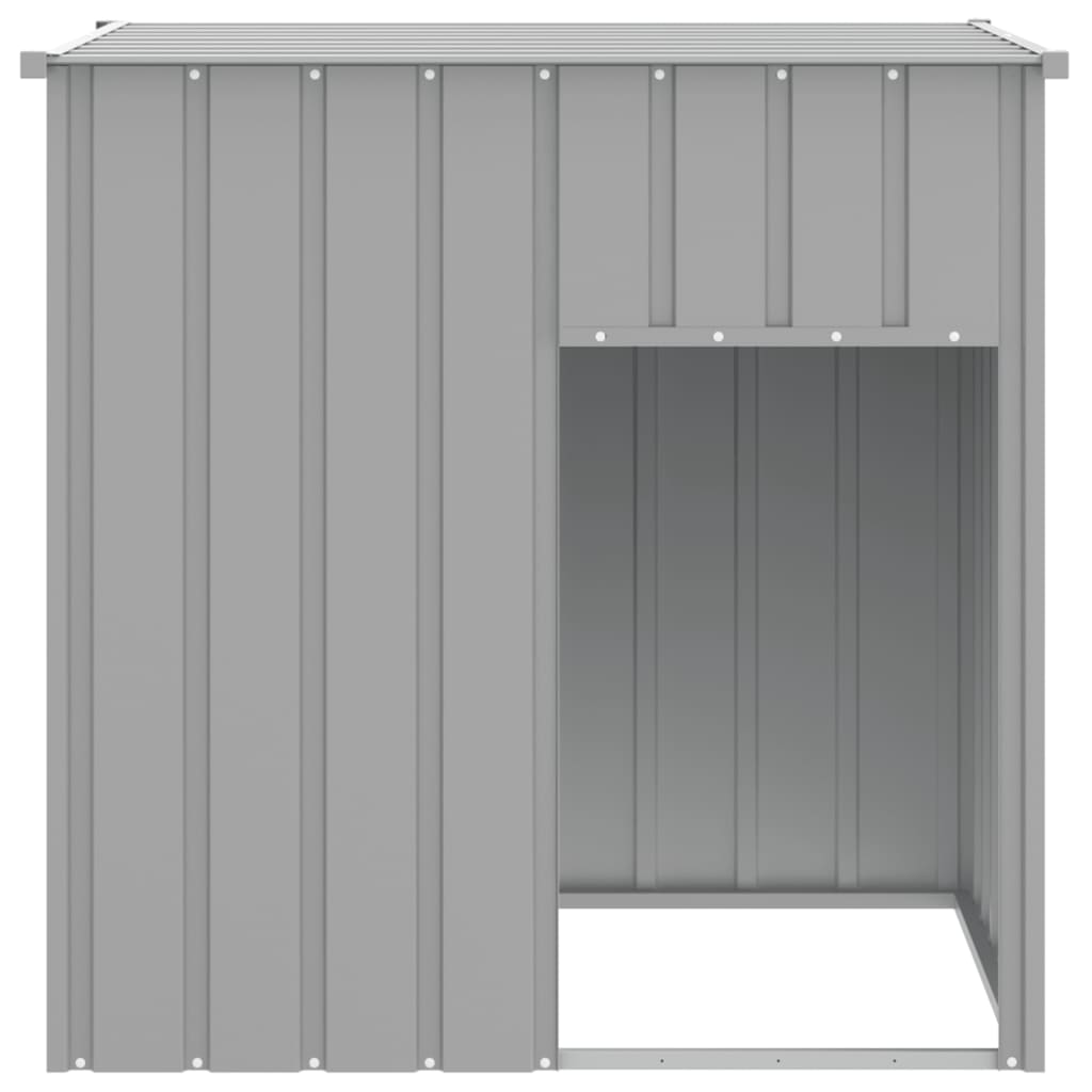 vidaXL Dog House with Roof Light Gray 43.3"x40.6"x42.9" Galvanized Steel