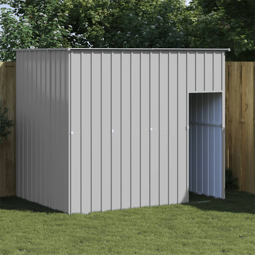 vidaXL Dog House with Roof Light Gray 84.3"x60.2"x71.3" Galvanized Steel