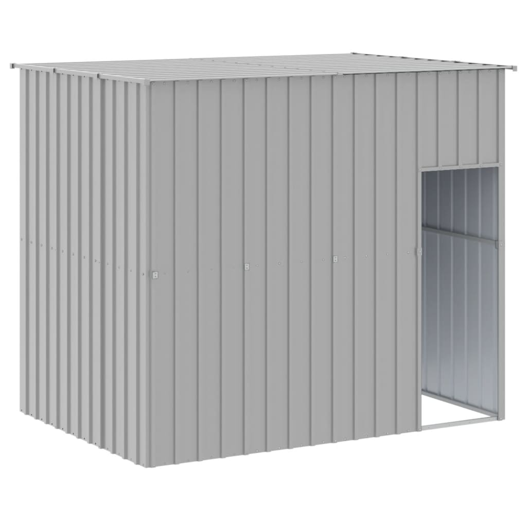 vidaXL Dog House with Roof Light Gray 84.3"x60.2"x71.3" Galvanized Steel