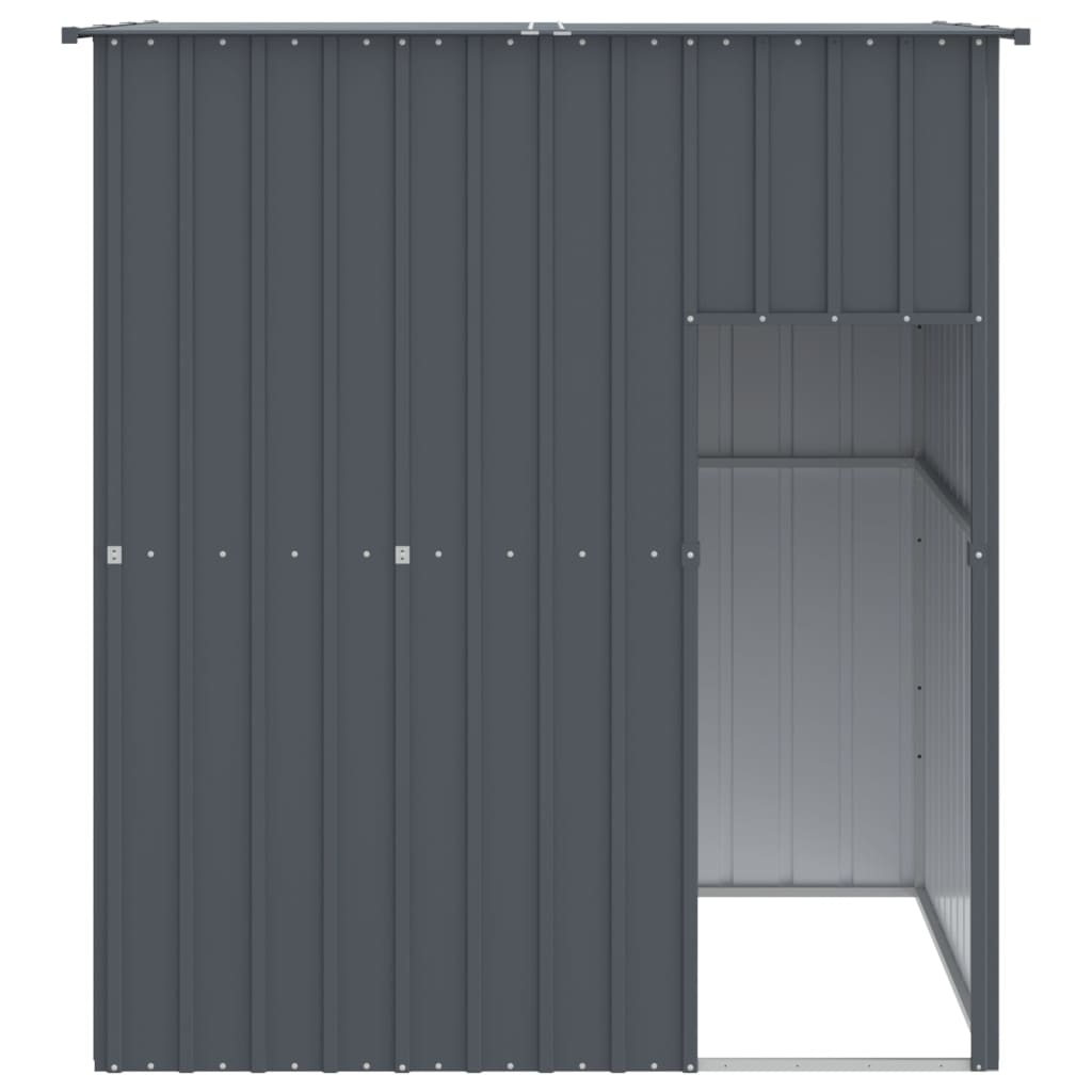 vidaXL Dog House with Roof Anthracite 65"x60.2"x71.3" Galvanized Steel