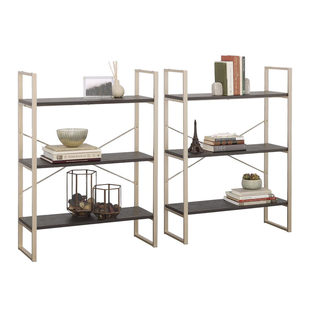 Walter Heights Open Shelving in Blade Walnut