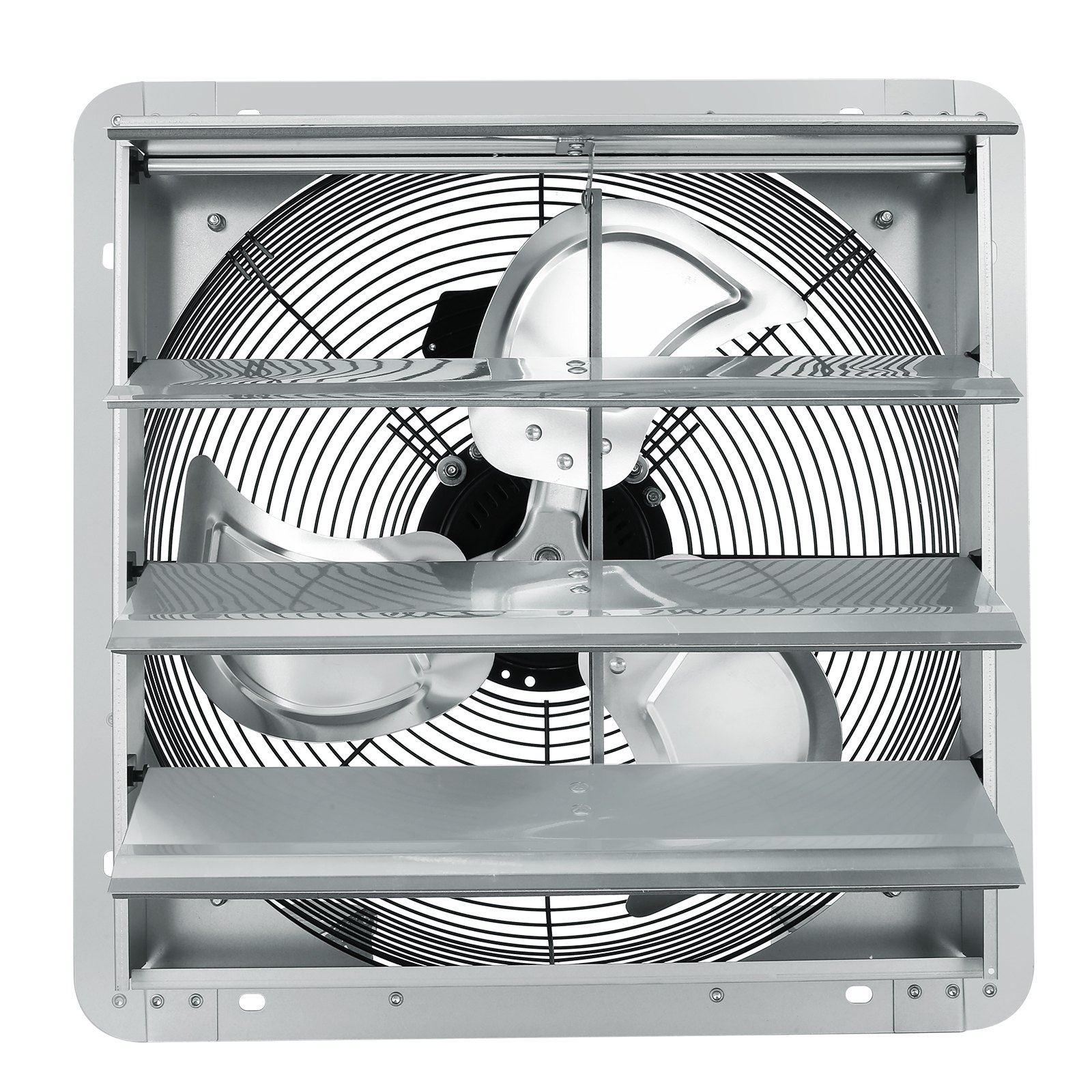 VEVOR 16'' Shutter Exhaust Fan, High-speed 2000 CFM, Aluminum Wall Mount Attic Fan with AC-motor, Ventilation and Cooling for Greenhouses, Garages, Sheds, Shops, FCC