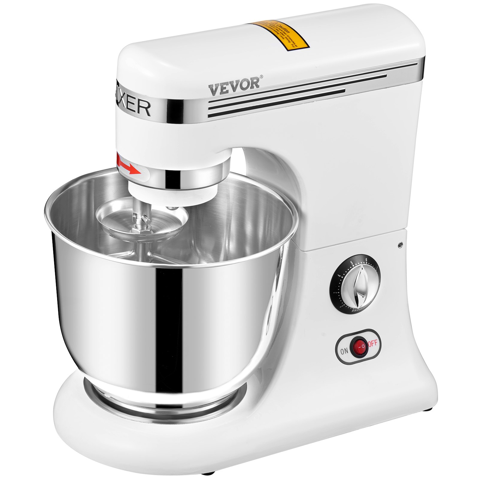 VEVOR 600W Stand Mixer 11-Speed Tilt-Head Dough Mixer 7.4 Qt Bowl 3 Attachments