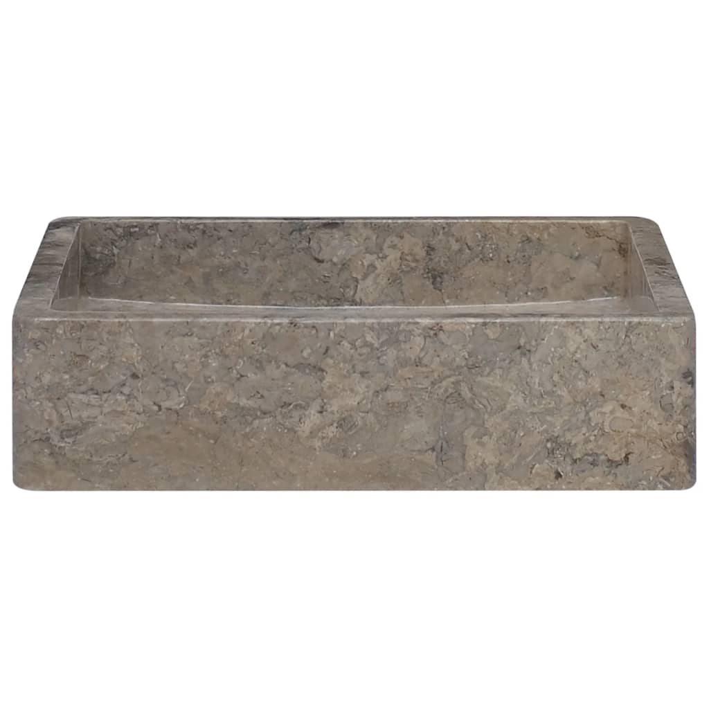 vidaXL Sink Gray 15.7"x15.7"x3.9" Marble