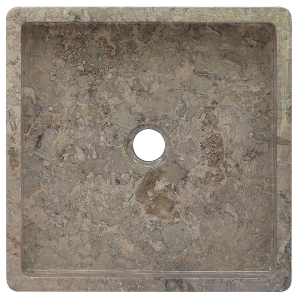 vidaXL Sink Gray 15.7"x15.7"x3.9" Marble