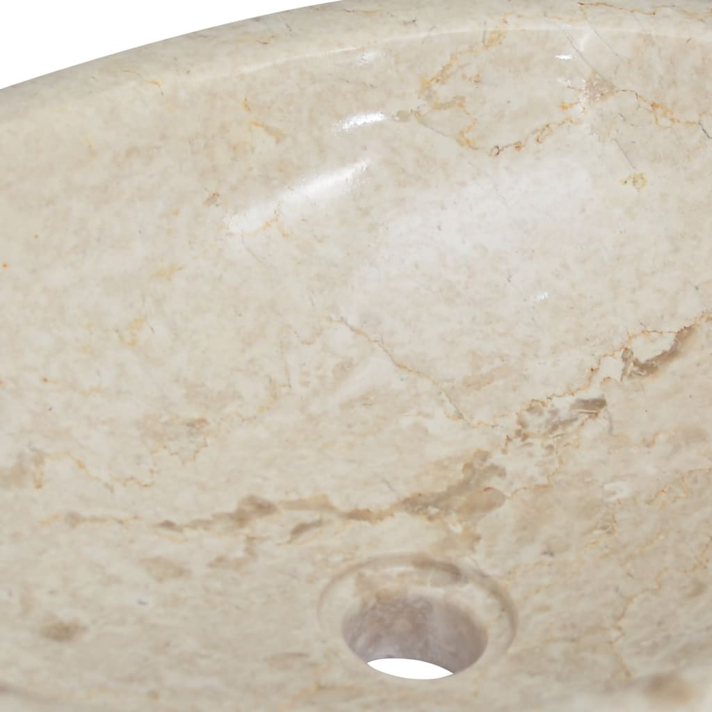 vidaXL Sink Cream 20.9"x15.7"x5.9" Marble