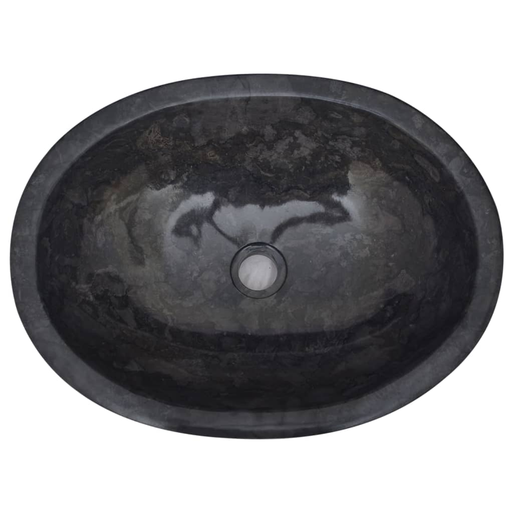 vidaXL Sink Black 20.9"x15.7"x5.9" Marble