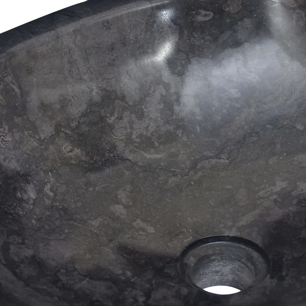 vidaXL Sink Black 20.9"x15.7"x5.9" Marble