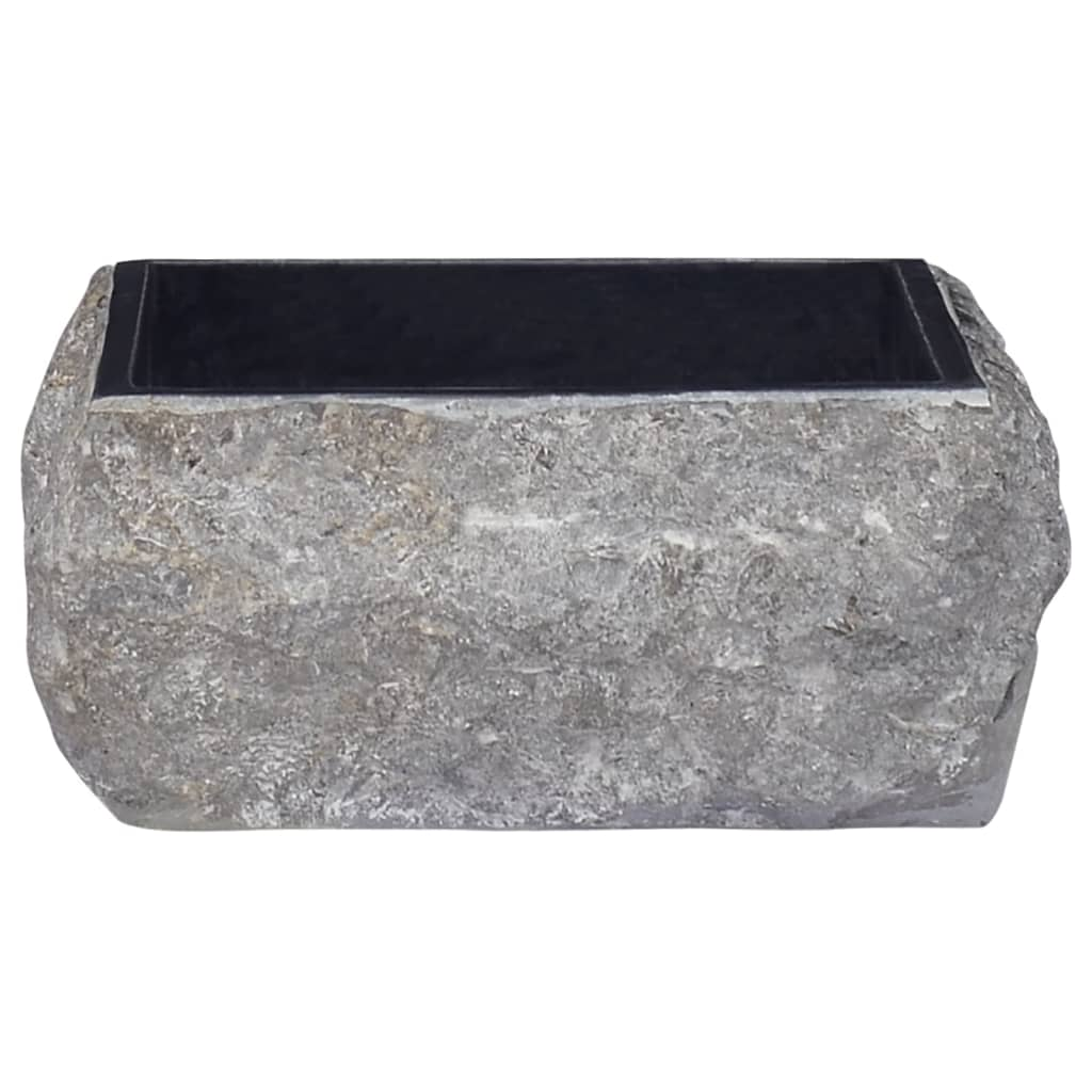 vidaXL Sink Black 11.8"x11.8"x5.1" Marble