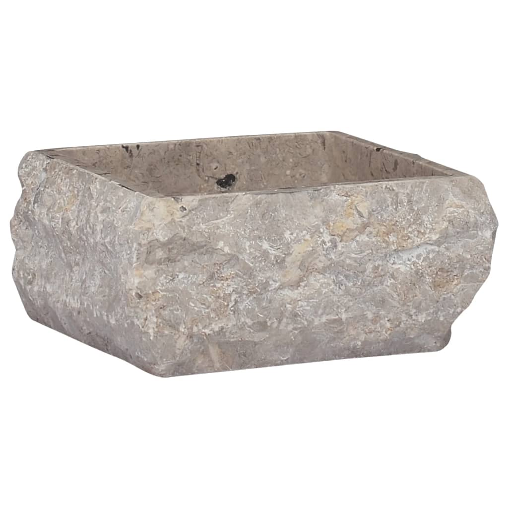 vidaXL Sink Gray 11.8"x11.8"x5.1" Marble