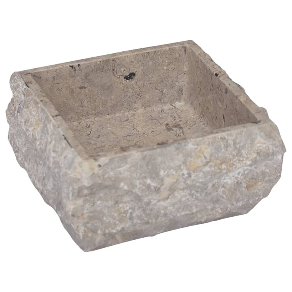 vidaXL Sink Gray 11.8"x11.8"x5.1" Marble