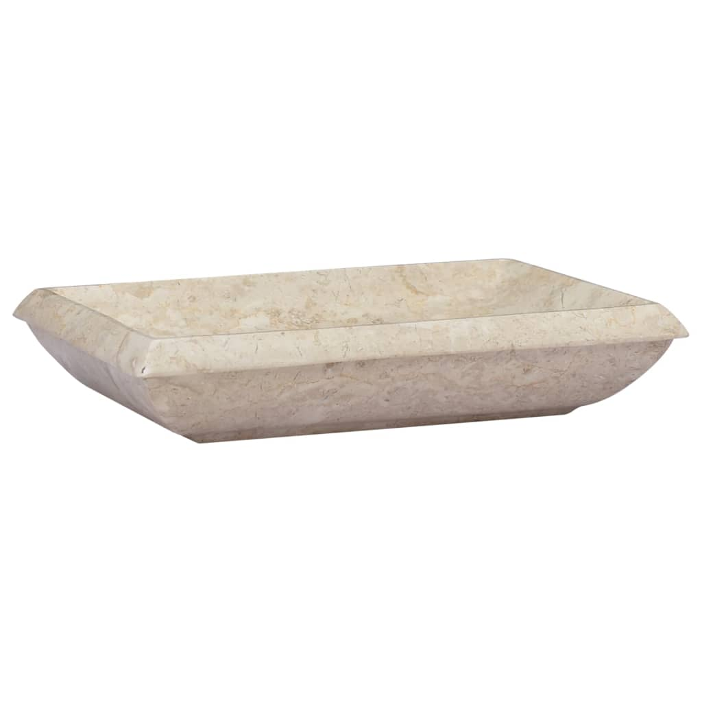 vidaXL Sink Cream 19.7"x13.8"x3.9" Marble