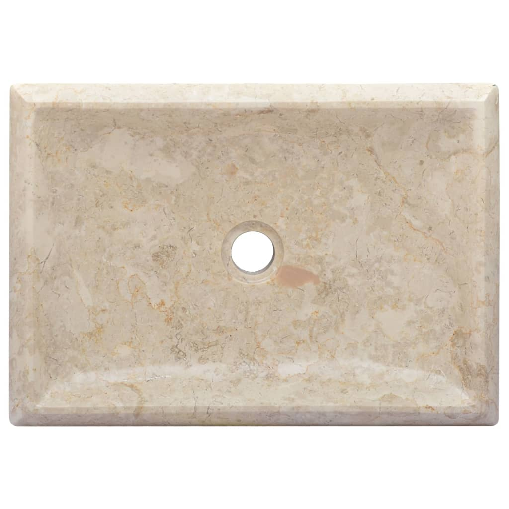 vidaXL Sink Cream 19.7"x13.8"x3.9" Marble