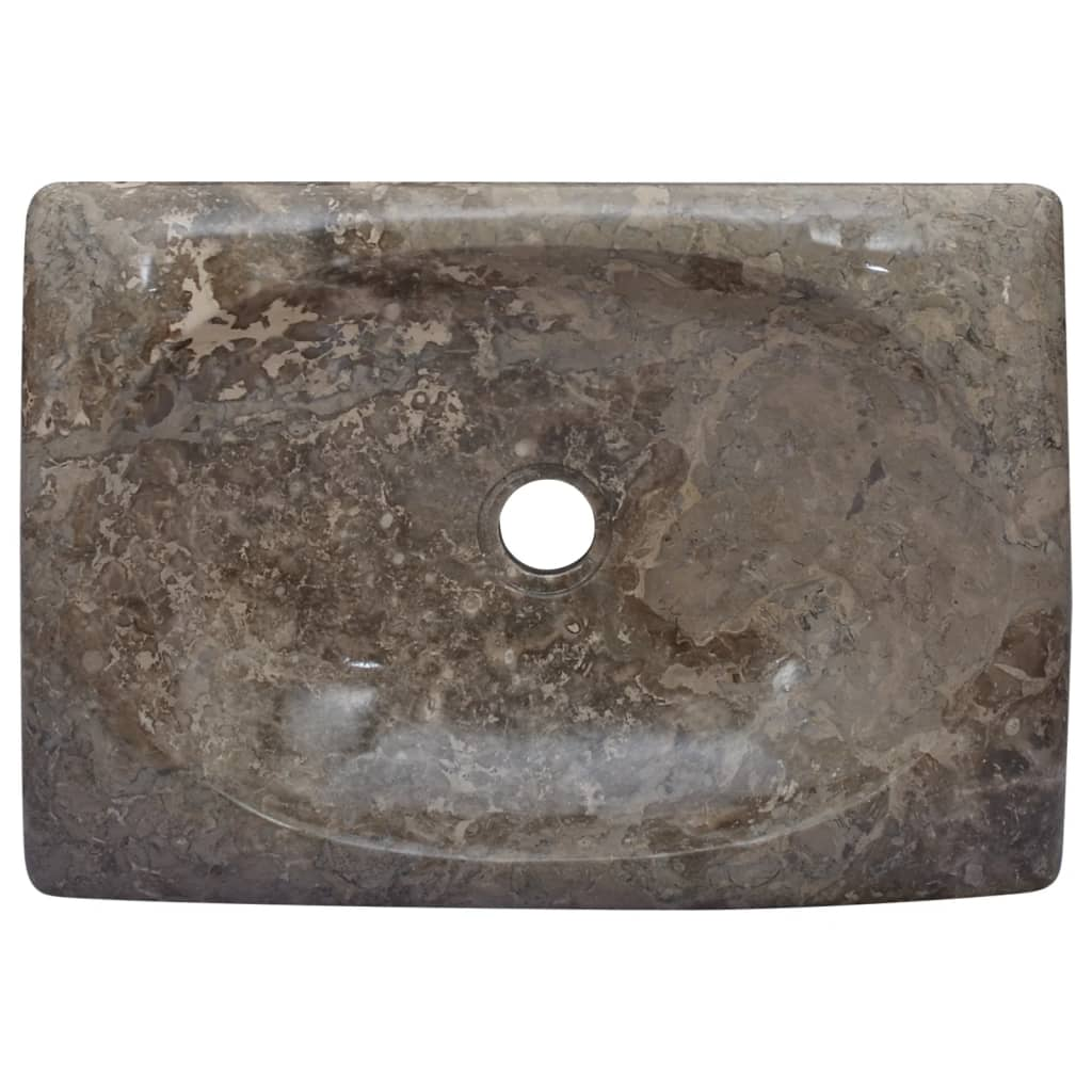 vidaXL Sink Gray 19.7"x13.8"x3.9" Marble