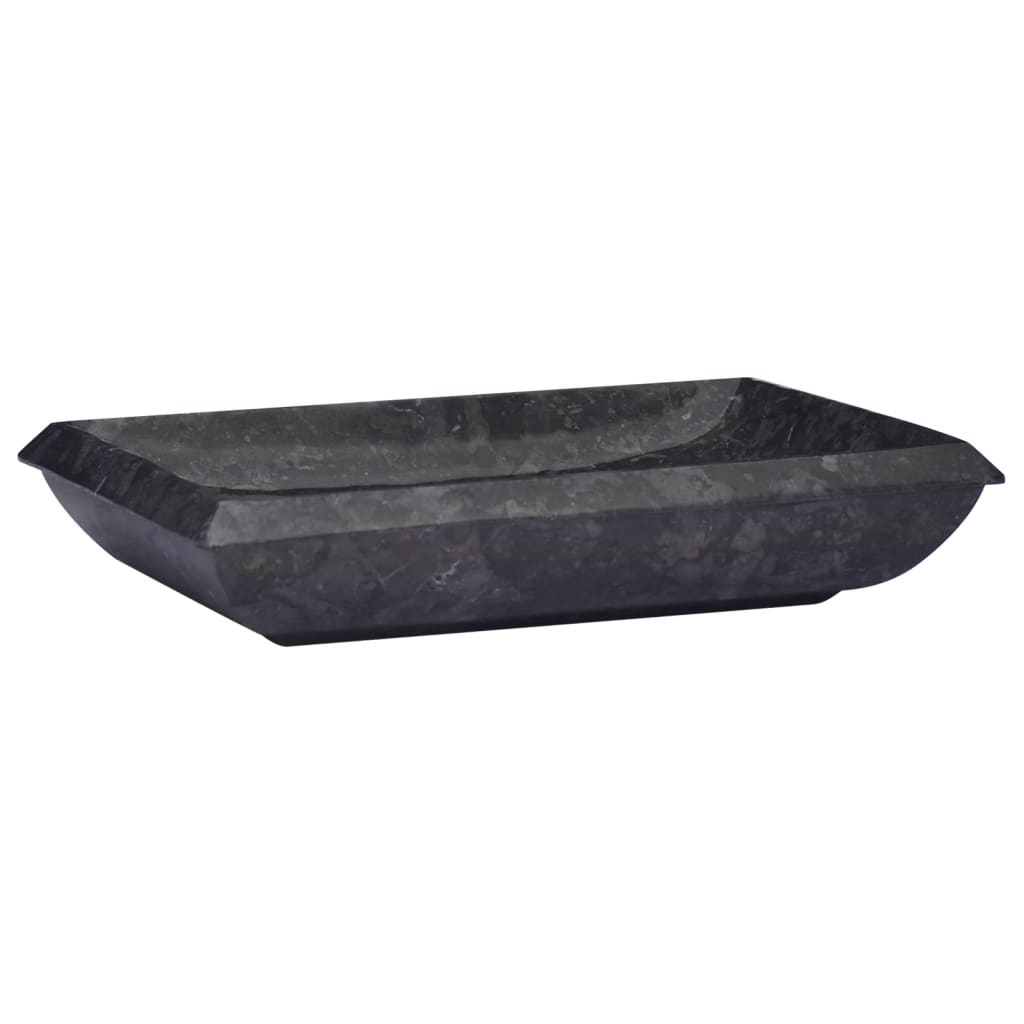 vidaXL Sink Black 19.7"x13.8"x3.9" Marble