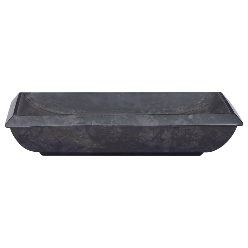 vidaXL Sink Black 19.7"x13.8"x3.9" Marble