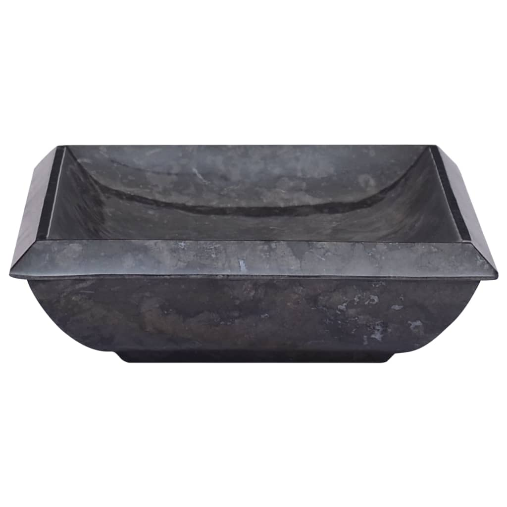 vidaXL Sink Black 19.7"x13.8"x3.9" Marble