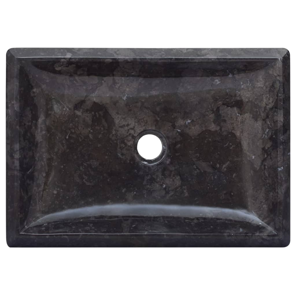 vidaXL Sink Black 19.7"x13.8"x3.9" Marble