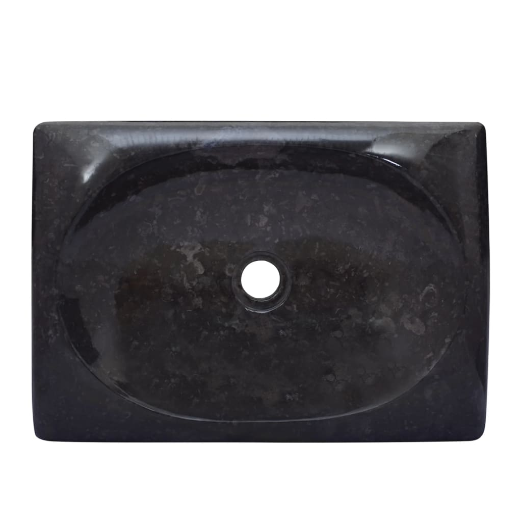 vidaXL Sink Black 19.7"x13.8"x3.9" Marble