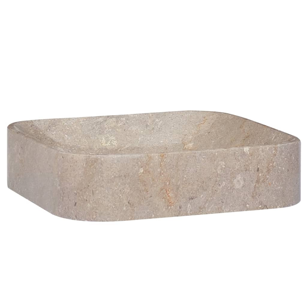 vidaXL Sink Gray 15.7"x15.7"x3.9" Marble