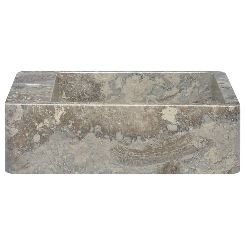 vidaXL Sink Gray 15.7"x15.7"x4.7" Marble