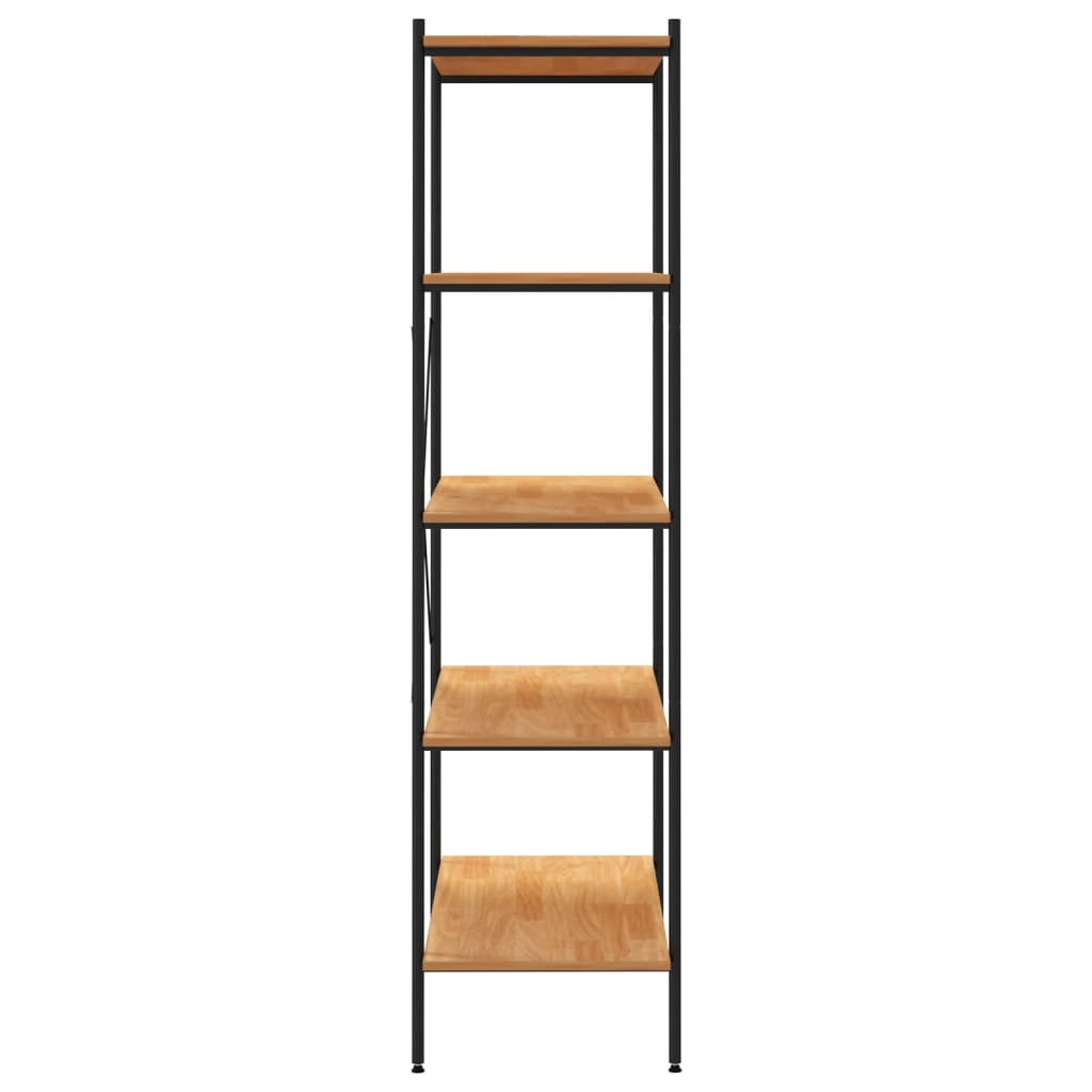 vidaXL 5-Tier Shelving Unit Black and Oak 31.5"x15.7"x64.2"