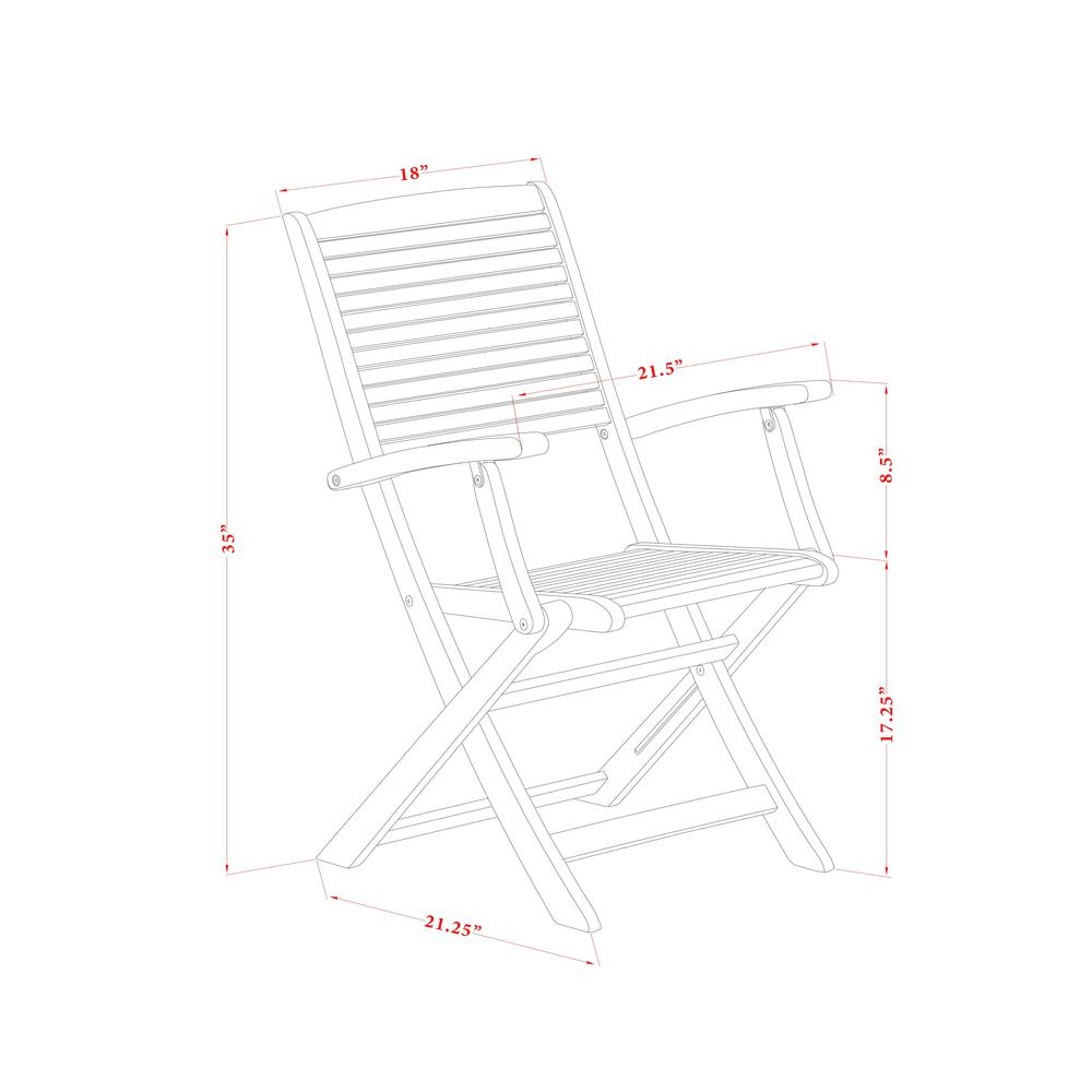 5 Piece Outdoor Patio Dining Sets Consist of an Oval Acacia Table