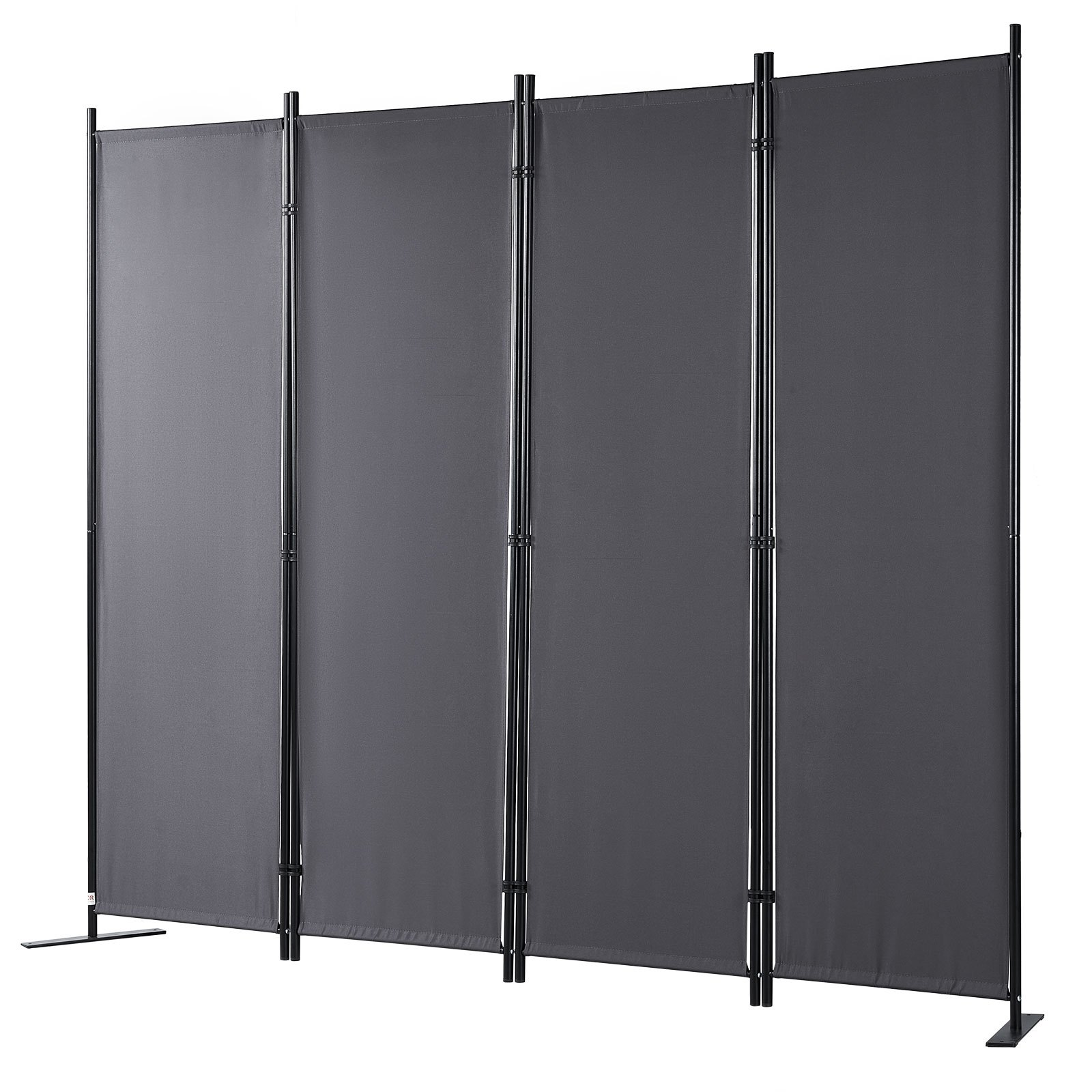 VEVOR Room Divider, 5.6 ft （88×67.5inch）Room Dividers and Folding Privacy Screens (4-panel), Fabric Partition Room Dividers for Office, Bedroom, Dining Room, Study, Freestanding, Grey