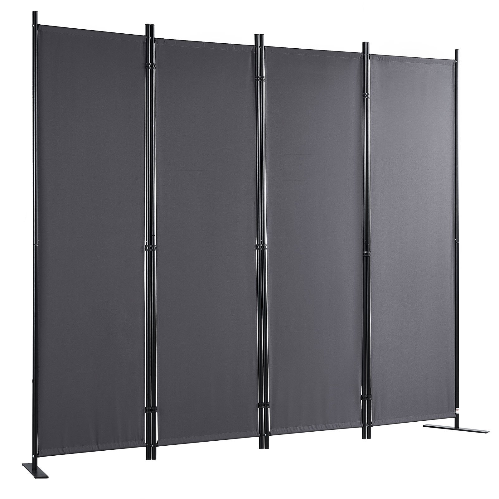 VEVOR Room Divider, 5.6 ft （88×67.5inch）Room Dividers and Folding Privacy Screens (4-panel), Fabric Partition Room Dividers for Office, Bedroom, Dining Room, Study, Freestanding, Grey