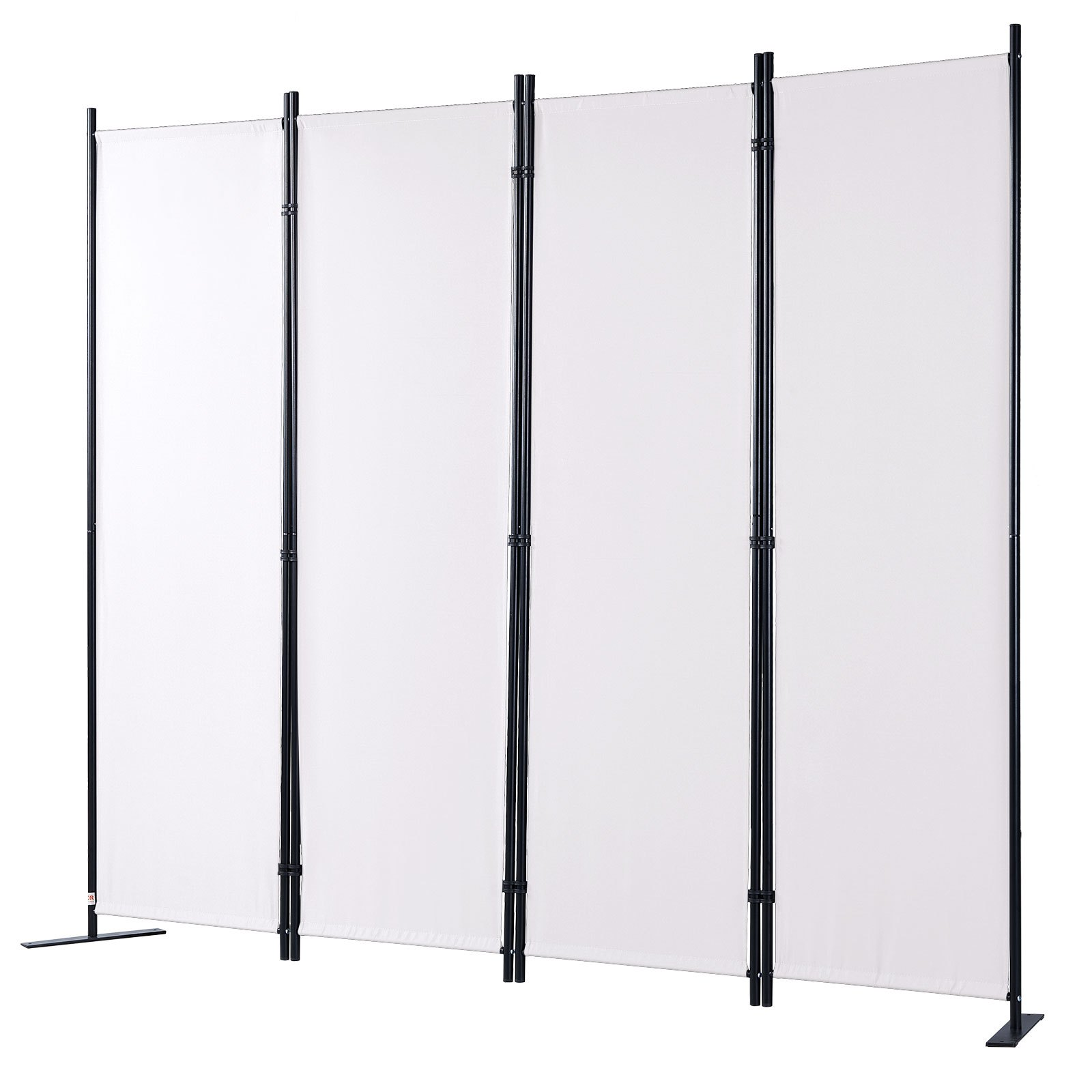 VEVOR Room Divider, 5.6 ft （88×67.5inch）Room Dividers and Folding Privacy Screens (4-panel), Fabric Partition Room Dividers for Office, Bedroom, Dining Room, Study, Freestanding, White