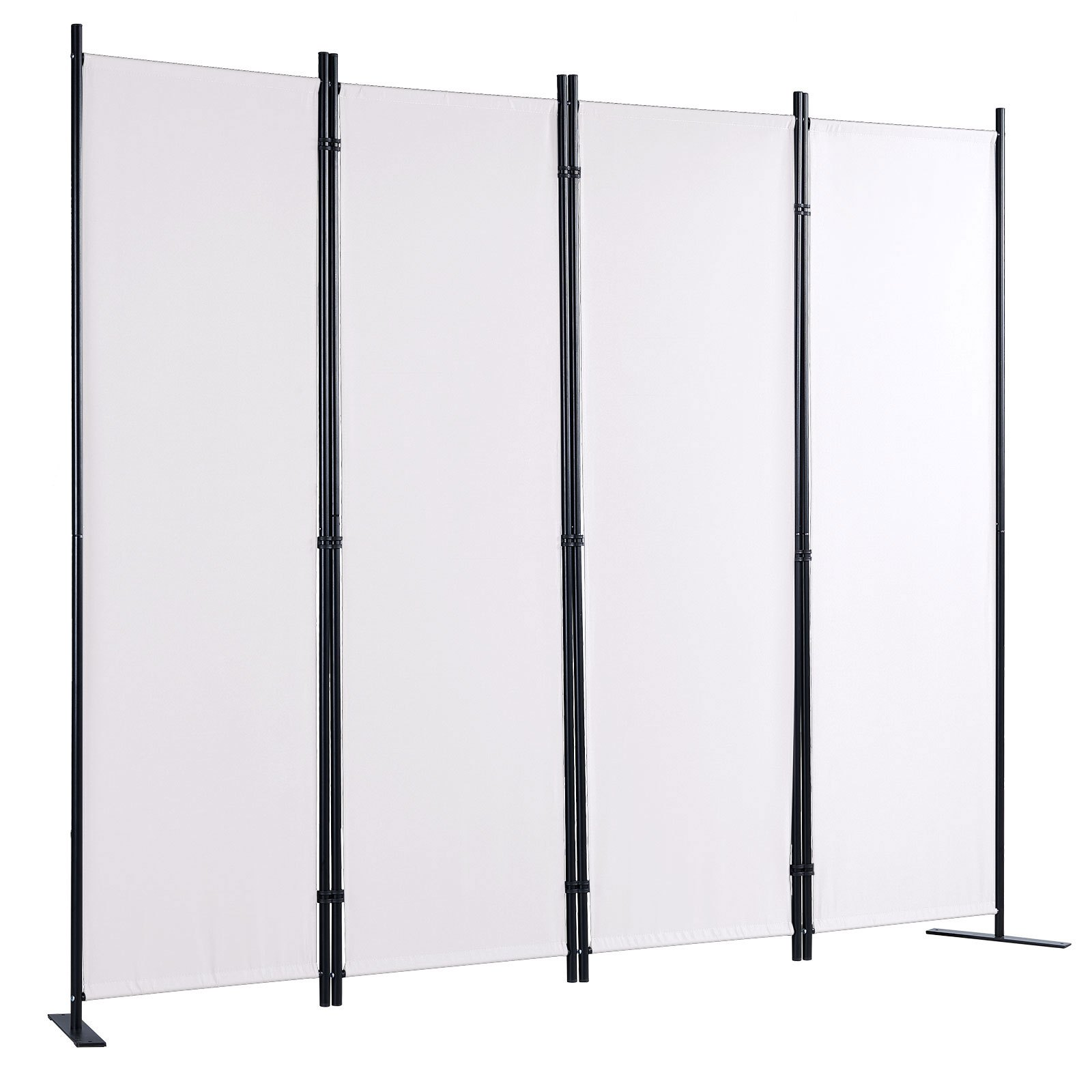 VEVOR Room Divider, 5.6 ft （88×67.5inch）Room Dividers and Folding Privacy Screens (4-panel), Fabric Partition Room Dividers for Office, Bedroom, Dining Room, Study, Freestanding, White