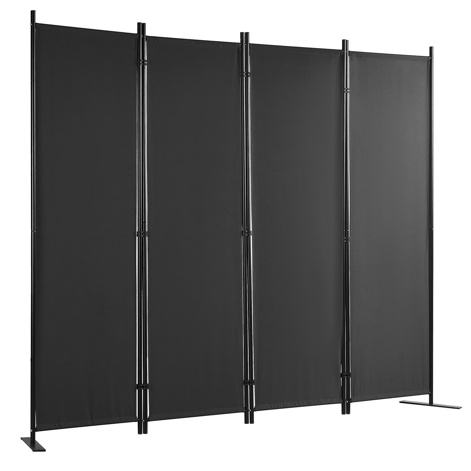 VEVOR Room Divider, 5.6 ft （88×67.5inch）Room Dividers and Folding Privacy Screens (4-panel), Fabric Partition Room Dividers for Office, Bedroom, Dining Room, Study, Freestanding, Black