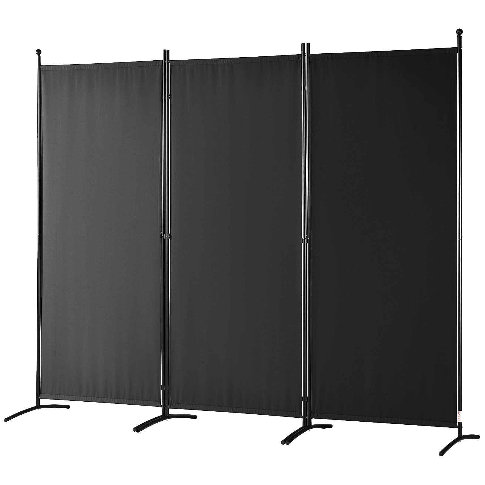 VEVOR Room Divider, 6.1 ft （102×71inch）Room Dividers and Folding Privacy Screens (3-panel), Fabric Partition Room Dividers for Office, Bedroom, Dining Room, Study, Freestanding, Black