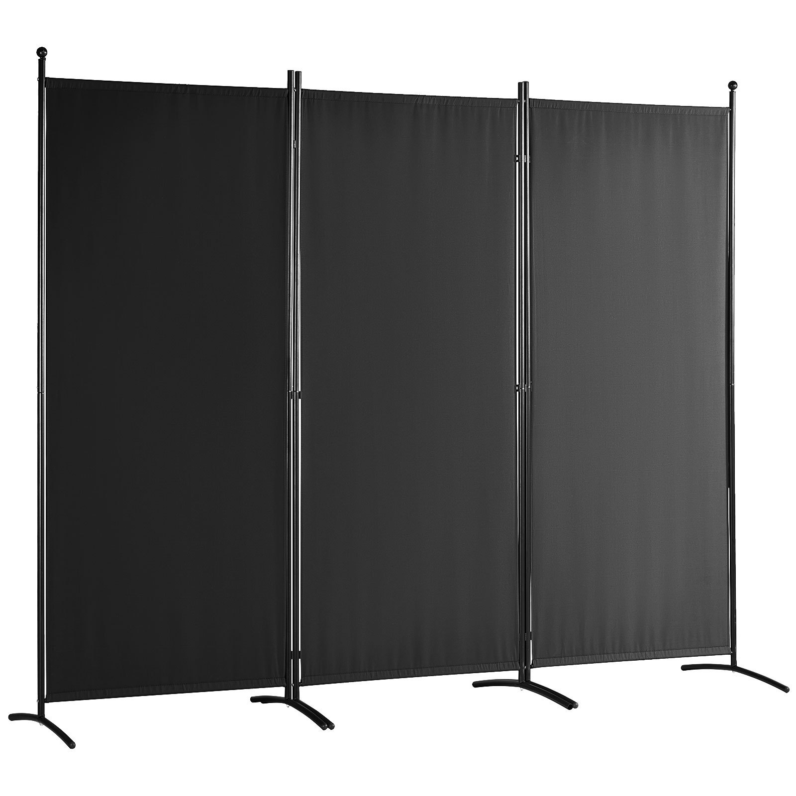 VEVOR Room Divider, 6.1 ft （102×71inch）Room Dividers and Folding Privacy Screens (3-panel), Fabric Partition Room Dividers for Office, Bedroom, Dining Room, Study, Freestanding, Black